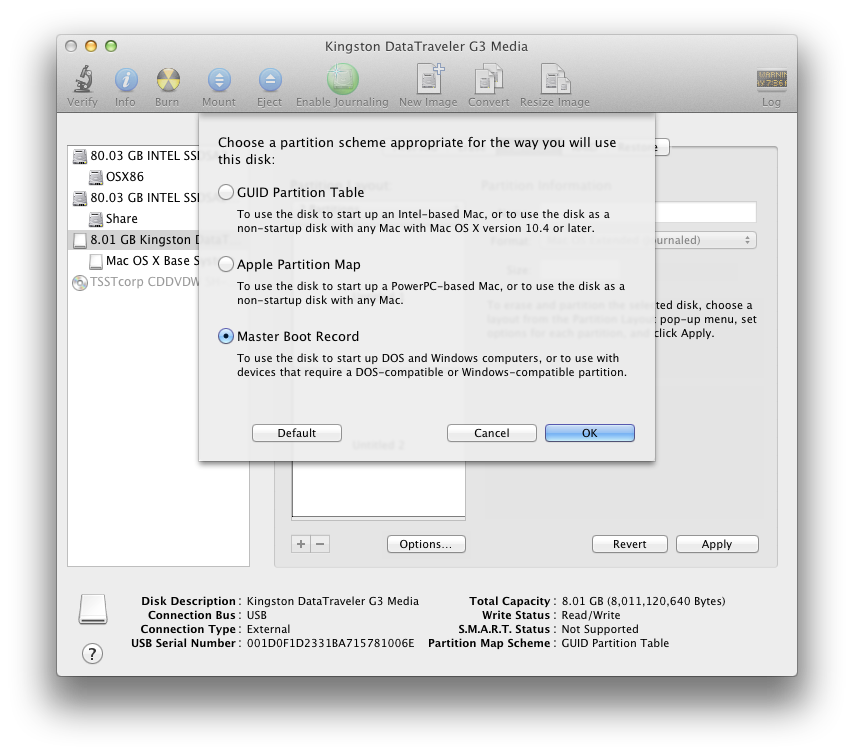 Startup disk mac os x base system